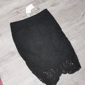 Black Crochet Skirt